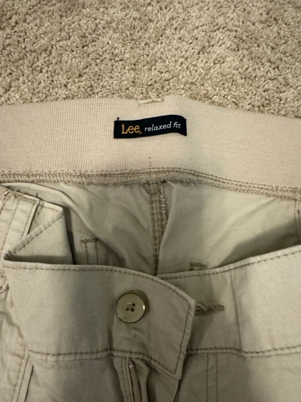 Lee Women's Light Beige Cargo Capris with Utility Pockets - Picture 2 of 8